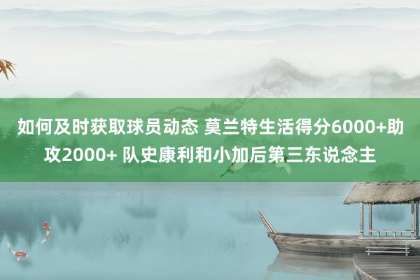 如何及时获取球员动态 莫兰特生活得分6000+助攻2000+ 队史康利和小加后第三东说念主